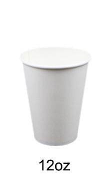 12OZ Single Wall Coffee Cups - White (1000 pcs/carton)