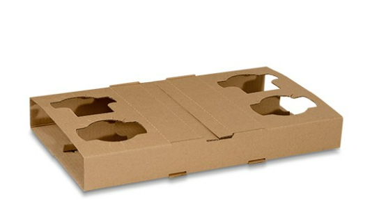 4 Cup Corrugated Tray (100 units/carton)