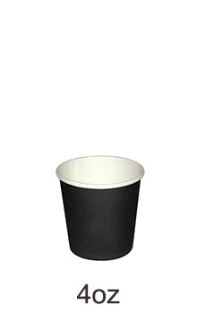 04OZ Single Wall Coffee Cups - Black (1000 pcs/carton)