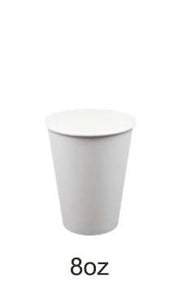 08OZ Single Wall Coffee Cups - White (1000 pcs/carton)