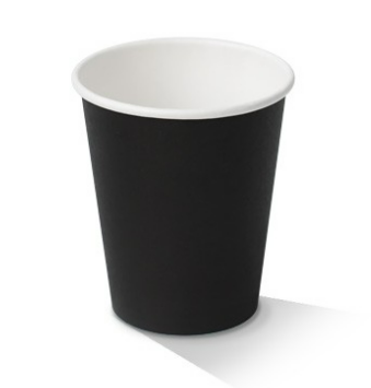 16OZ Single Wall Coffee Cups - Black with Australian made logo (1000 pcs/carton)